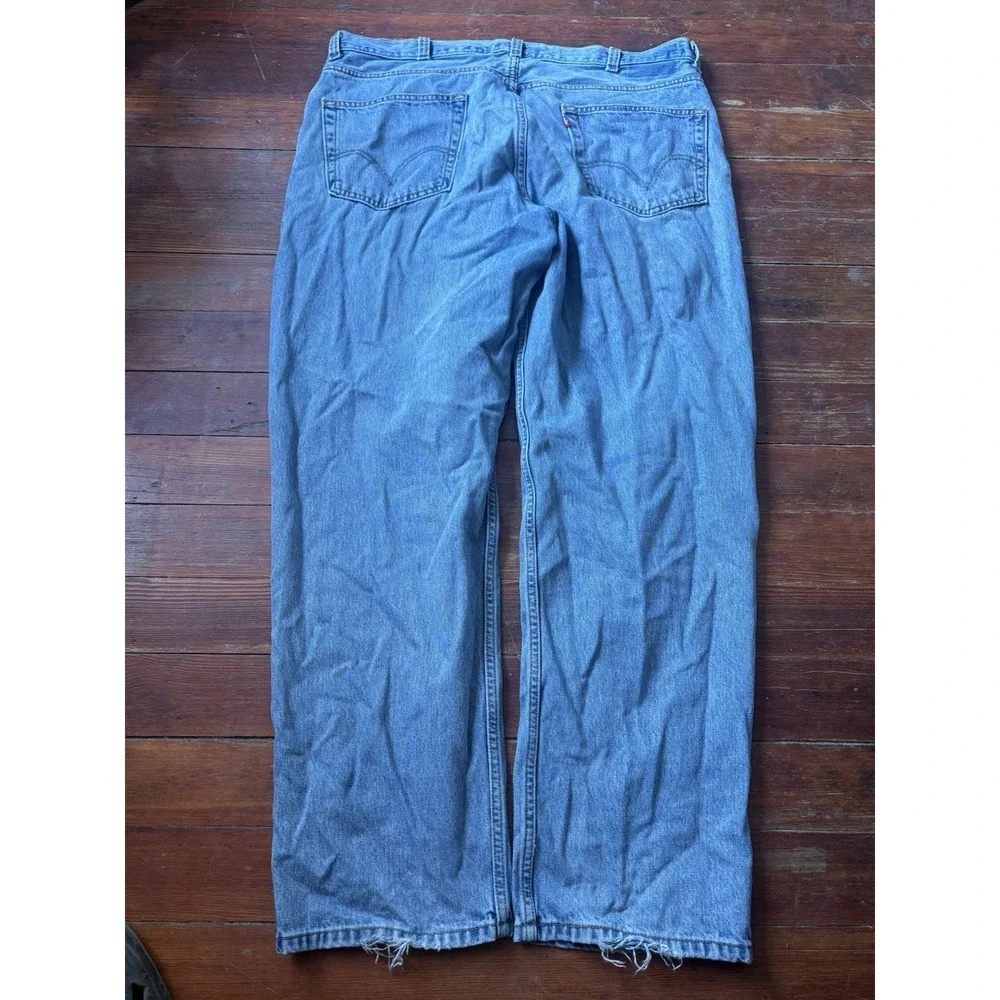 Levis Jeans Men 42x32 Blue 550 Relaxed Fit Stretch Denim Baggy Y2K
